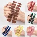 Autocollants pour ongles auto-adhésifs décoration d'art d'ongle couverture complète vernis à