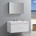 Fresca Senza Valencia 48" Wall-Mount Single Bathroom Vanity Set (Faucet Not Included) Wood/Plastic in White | 21.7 H x 48 W x 19 D in | Wayfair