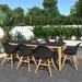 Corrigan Studio® Genoveffa Outdoor Dining Set | 85 W x 40 D in | Wayfair 925C360C74B04AB393866CEE928F503C