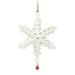 The Holiday Aisle® White Snowflake w/ Red Bell Holiday Shaped Ornament Metal in Red/White | 4.5 H x 3.5 W x 1 D in | Wayfair