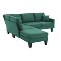 Multi Color Sectional - Latitude Run® 90*88" Terrycloth Modern Sectional Sofa,5-Seat Practical Couch Set w/ Chaise Lounge | Wayfair