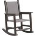 George Oliver Howlend Outdoor Rocking Chair Plastic in Gray/Brown | 37 H x 25.79 W x 33.07 D in | Wayfair A02DFAAA68FA4330A4AC7A2DE05F4CA7