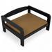 Tucker Murphy Pet™ Deprise Pets Elevated Dog Bed, American Made, Solid Wood, Mocha Mattress, Black Finish, Small Polyester in Black/Brown | Wayfair