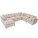 Brown Sectional - Latitude Run® Oversized Modular Sectional Sofa w/ Ottoman L Shaped Corner Sectional For Living Room, Office | Wayfair
