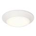 Westinghouse Lighting Makira Acrylic LED Flush Mount Steel/Acrylic in Gray/White | 1 H x 6 W x 6 D in | Wayfair 6133700