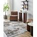 Utcha 5'3" x 7' Rustic Taupe/White/Mustard/Dark Brown/Medium Brown/Denim Area Rug - Hauteloom