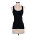 90 Degree by Reflex Active Tank Top: Black Solid Activewear - Women's Size Small