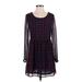 Divided by H&M Cocktail Dress - DropWaist: Burgundy Plaid Dresses - Women's Size 4