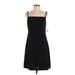 David Warren Casual Dress - A-Line Square Sleeveless: Black Print Dresses - Women's Size Small