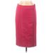 Patrizia Pepe Wool Pencil Skirt Knee Length: Pink Solid Bottoms - Women's Size 42