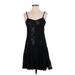 Lucca Couture Casual Dress - Party V-Neck Sleeveless: Black Solid Dresses - Women's Size X-Small