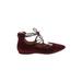 Nine West Flats: Burgundy Print Shoes - Women's Size 9 - Almond Toe