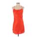 Zara Cocktail Dress - Mini Scoop Neck Sleeveless: Orange Print Dresses - New - Women's Size X-Small