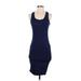 Venus Casual Dress - Bodycon: Blue Solid Dresses - Women's Size X-Small