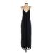 G.I.L.I. Got It Love It Casual Dress V Neck Sleeveless: Black Solid Dresses - Women's Size Medium