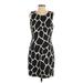 INC International Concepts Casual Dress - Sheath: Black Zebra Print Dresses - Women's Size 8