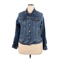 Torrid Denim Jacket: Short Blue Jackets & Outerwear - Women's Size 2X Plus