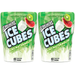 ICE BREAKERS ICE CUBES Kiwi Watermelon Sugar Free Chewing Gum Made with Xylitol 3.24 oz 40 Piece Each (2 Pack)