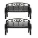 2pcs Miniature Bench Models Mini Park Bench Decor Mini Bench for Doll House