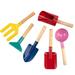 Kids Gardening Tools Made Of Metal With Sturdy Wooden Handle Beach Sandbox Toy Gardening Equipment Spoon Fork Rake & Shovel For Children