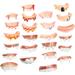 24 Pcs Halloween Dentures Dreses Costume Accessories Halloween Teeth Cosplay Fangs Fake Teeth Funny