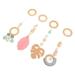 4 Pcs Wood Baby Toys Childrenâ€™s Toys Cute Toys Baby Gym Toys Nursery Hanging Decor Stroller Toys Sensory Toys Toy Bell Decoration Toy The Bell Cotton Thread Beech Newborn Fitness