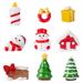 9 Pcs Christmas Tree Micro Landscape Miniature Garden Charms Aestechtic Room Decor Asethic Decorations Snow Globe Photo Props Resin Ornaments Party Supplies Mother