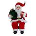 Whoamigo 14 Sitting Santa Claus Figurines Christmas Figure Decorations Hanging Xmas Tree Ornaments Santa for Doll Toy Collectible Statues