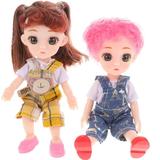 Couple Doll Gifts Adorable Girl Boy Doll Bedroom Decor Bjd Clothes Pretend Playset Doll Home Doll Toy Decor Lovers Child