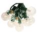 MYXIO 25 Foot LED Warm White Outdoor Globe Patio String Lights - Set of 25 LED G50 Clear 2 Inch Bulbs with Green Cord