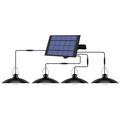 Htovila Outdoor lamp Shed LED Lamp Outdoor Solar Powered Shed LED Solar Pendant Lamp Auto Solar Powered Shed Pendant 4-Head Outdoor Auto Security Patio Shed L-ED Lamp ed Shed L-ED SIUKE Outdoor lamp