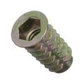 Knife Threaded Insert For Soft Wood Zinc Hex-Flanged Thread Inserts 3/8-16 Internal Threads 25Mm Length Pack Of 25