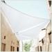 ColourTreeUSA Triangle Sun Shade Sail HDPE Mesh Fabric Screen Canopy UV Block 190 GSM 18 x 18 x 18 - White