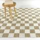 Balta Maraini Checkered Indoor/Outdoor Area Rug 5 3 x 7 - Tan