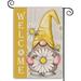 HGUAN Summer Gnomes Garden Flag 12x18 Inch Daisy Flowers Welcome Spring Garden Flag Burlap Vertical Double Sided Garden Flag Yard Outdoor Holiday Party Decor