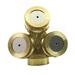 Whoamigo 3 Holes Adjustable Brass Spray Misting Irrigation Nozzle Gardening Sprinklers