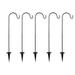 5pcs Outdoor Shepherd Hooks Lawn Stake Hook Hanger Jars Solar Lights Hanging Stake Vintage Hooks for Lantern Bird Feeder Wind Chimes