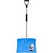 Snow Shovel For Driveway Stairs Car Snow Removel Scooper Shovel Snow Pusher Sturdy Heavy Duty Plastic With Wooden Metal Handle (Blue-A)