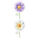 2 Pcs Flower Plugin Pathway Ornaments Home Decor Garden Outdoor Metal Flowers Art Decoration