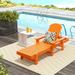 Polytrends Altura Poly Eco-Friendly All Weather Reclining Chaise Lounge with Arms Orange