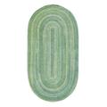 Waterway Casual Reversible Handmade Braided Rugs Green 8 x 11 Oval Latex Free 8 Round Indoor Oval Modern & Contemporary