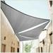 ColourTreeUSA Triangle Sun Shade Sail HDPE Mesh Fabric Screen Canopy UV Block 190 GSM 12 x 12 x 12 - Grey