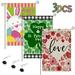 3Pcs Garden Flag - Valentines Welcome Flag St Patrick s Day Garden Flag St Patricks Flag 12.5 x 18 Inch Easter Garden Flag for Garden and Home Decorations A