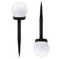 2 Pcs Decor Solariko Lamps Solar Garden Stakes Pathway Stake Light Solar Floor Plug Lamp Solar Ground Plug Light Water Proof White