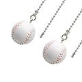 2 Pcs Baseball Extension Zipper Pull Chain Table Top Lamp Lamps for Desk Ceiling Fan Switch Pendant