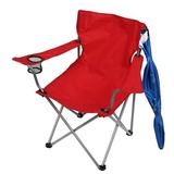 YJTONWIN Foldable Beach Chair with Detachable Umbrella Armrest Red