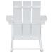 Polytrends Shoreside Modern Eco-Friendly All Weather Poly Adirondack Rocking Chairs with Side Table (3-Piece Set) White