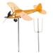 Aircraft Wind Vane Metal Weathervane Iron Design Airplane Ornaments Halloween Favors Garden Trim Windmill Decor