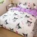 100%cotton Sanrio Quilt Cover Kuromi Cinnamoroll Hello Kitty My Melody Duvet Cover Bed Sheet Pillowcase Bedding Home Textile Gif