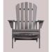 Solid Wood Outdoor Patio Adirondack Chair Dark Gray